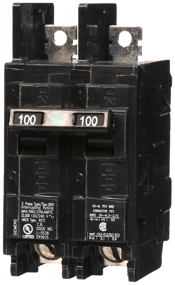 Product image for Siemens BQ2B100H DISJ BQH,TM,2P,