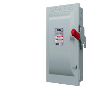 Product image for Siemens HF363 480/600 VAC 250/600 VDC 100 Amp 3-Pole 3-Wire NEMA 1 Heavy Duty Fusible Safety Switch