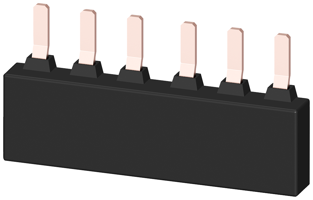 Product image for Siemens 3RV1935-1A 108 Amp 690 Volt 3-Phase 50 mm Spacing Line Side Feeder Circuit Breaker Busbar