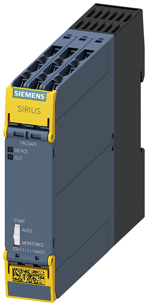 Product image for Siemens 3SK11111AW20 Safety Relay,3NO,1