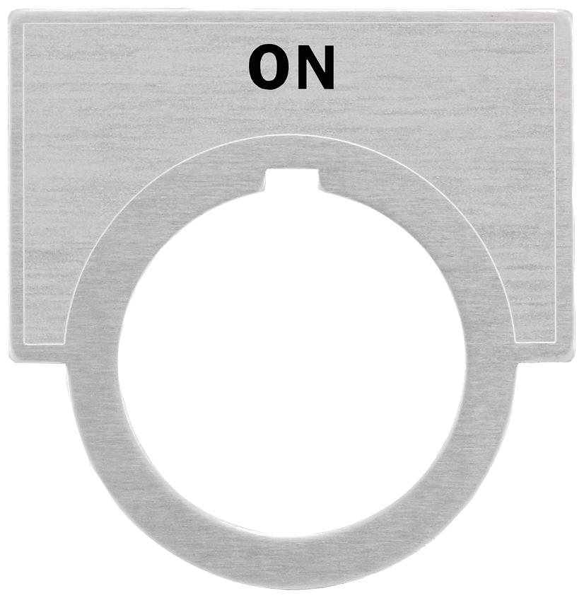 Product image for Siemens 52NL11 2 x 1-7/16 Inch On Brushed Aluminum Large Push Button Legend Plate