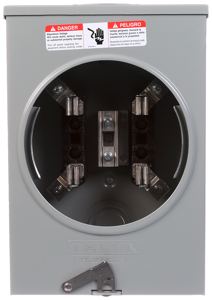 Product image for Siemens SUAT111-0G 600 Volt 135 Amp 1-Phase 3-Wire 4-Jaw 1-Position No Bypass Ringless Meter Mounting Equipment