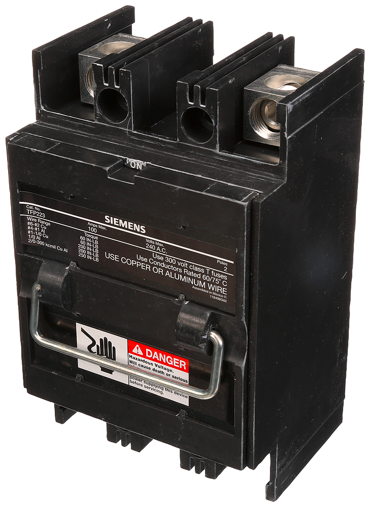 Product image for Siemens TFP223 T-FUSE PULLOUT 100A 2 PO