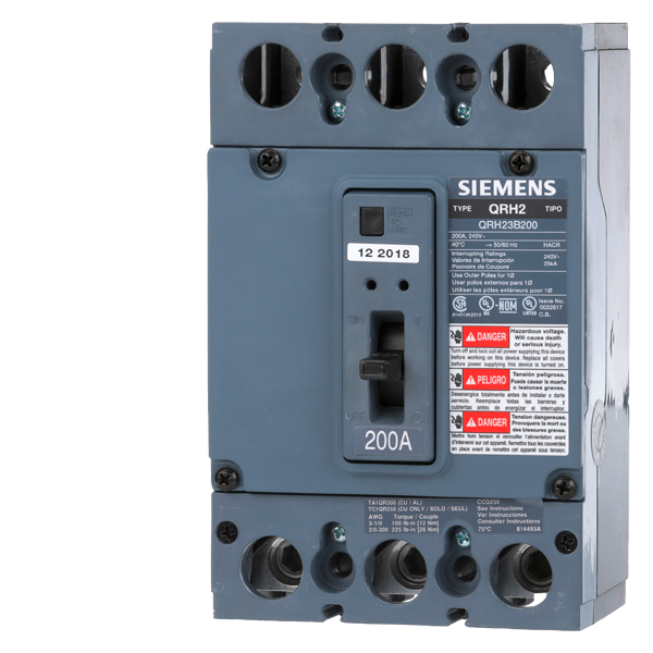 Product image for Siemens QRH23B200 QR MCCB,25kA@2