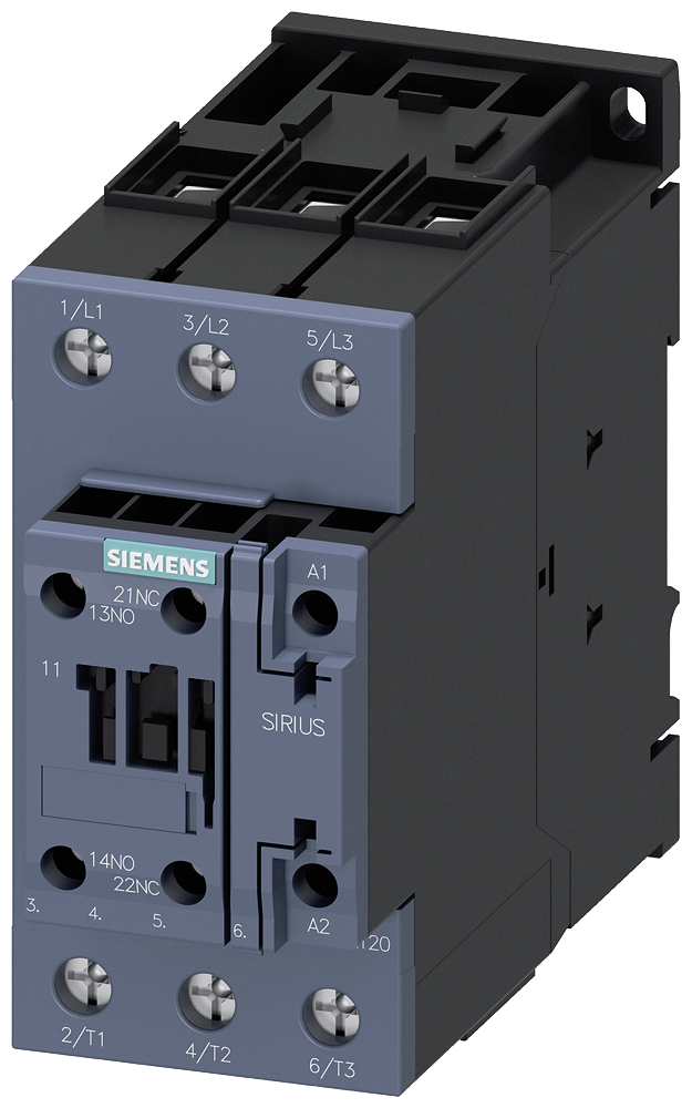 Product image for Siemens 3RT20351NB30 40 Amp Contactor