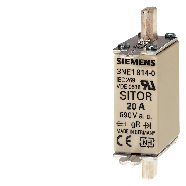 Product image for Siemens 3NE1817-0 50 Amp 690 VAC Vertical Mount Low Voltage HRC Fuse Link