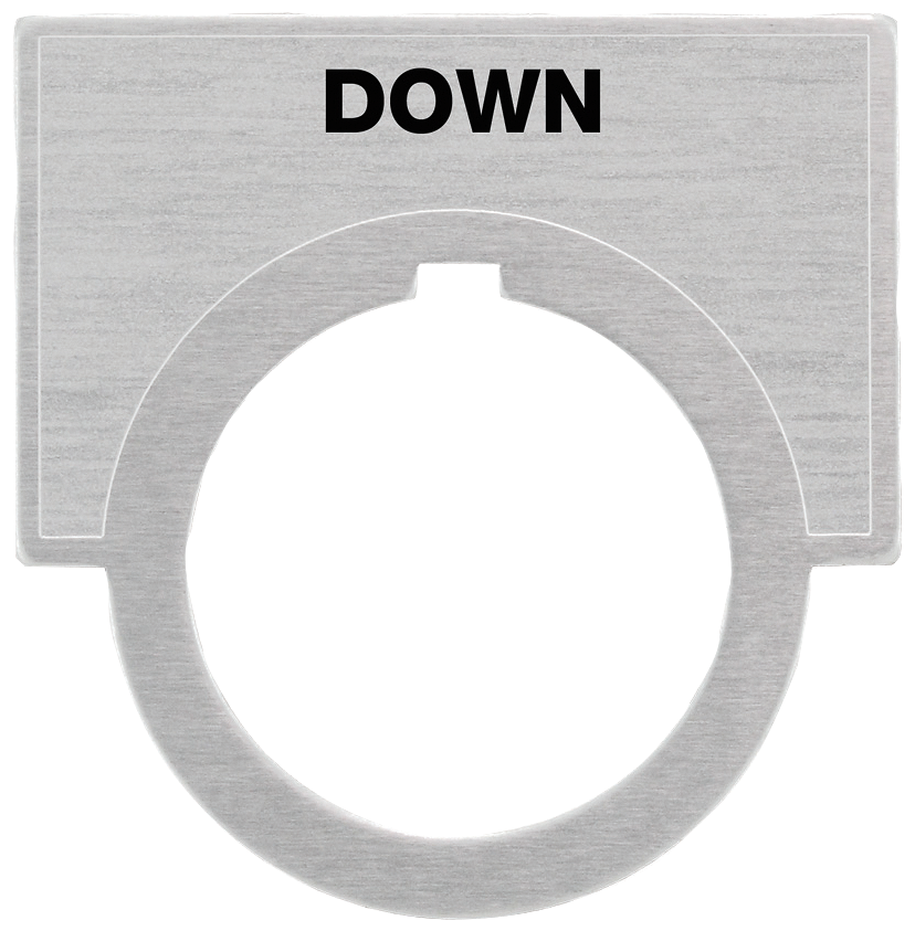 Product image for Siemens 52NL10 1-7/16 x 2 Inch Down Aluminum Legend Plate