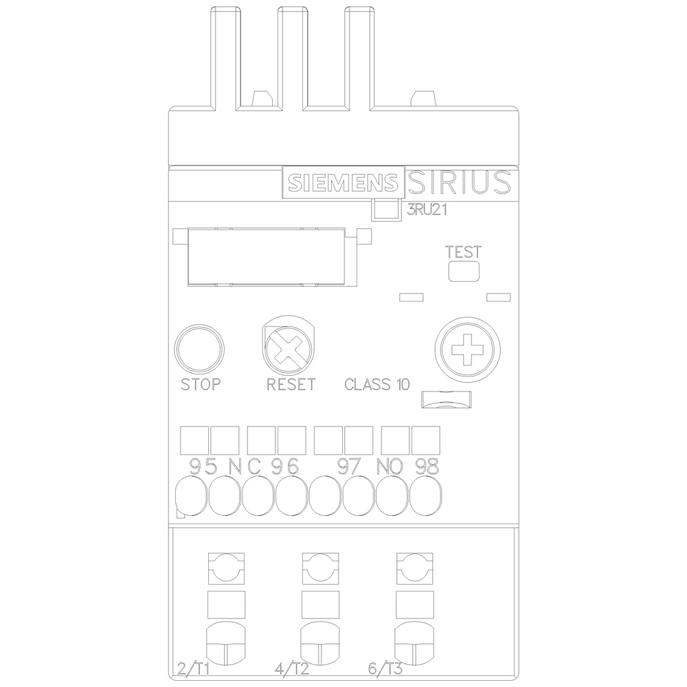 Product image for Siemens 3RU21160CC0 OVERLOAD RELAY 0.18