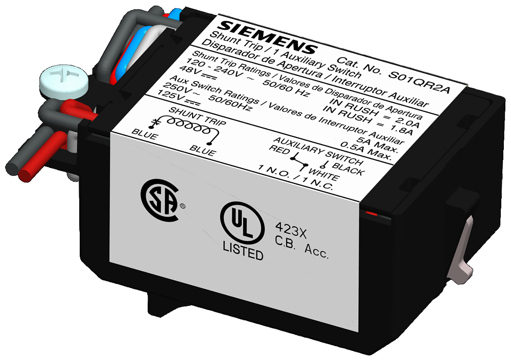 Product image for Siemens S01QR2 BREAKER QR 120VAC 48VDC