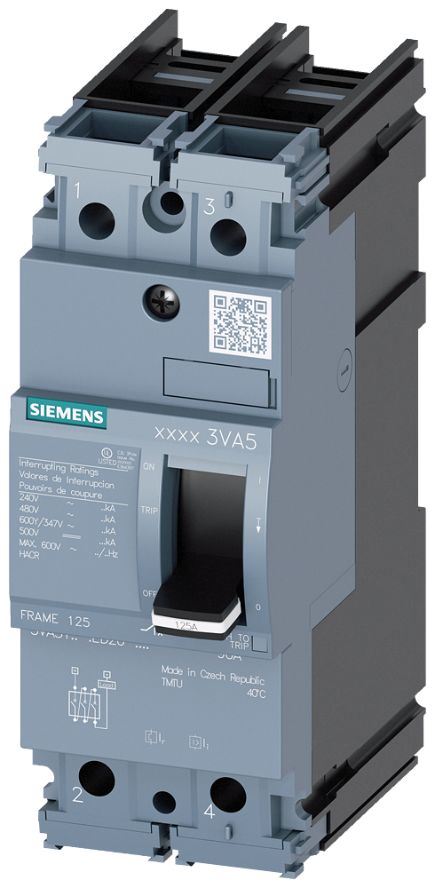 Product image for S-A 3VA5125-4ED26-0AA0 BRKR 3VA51 2