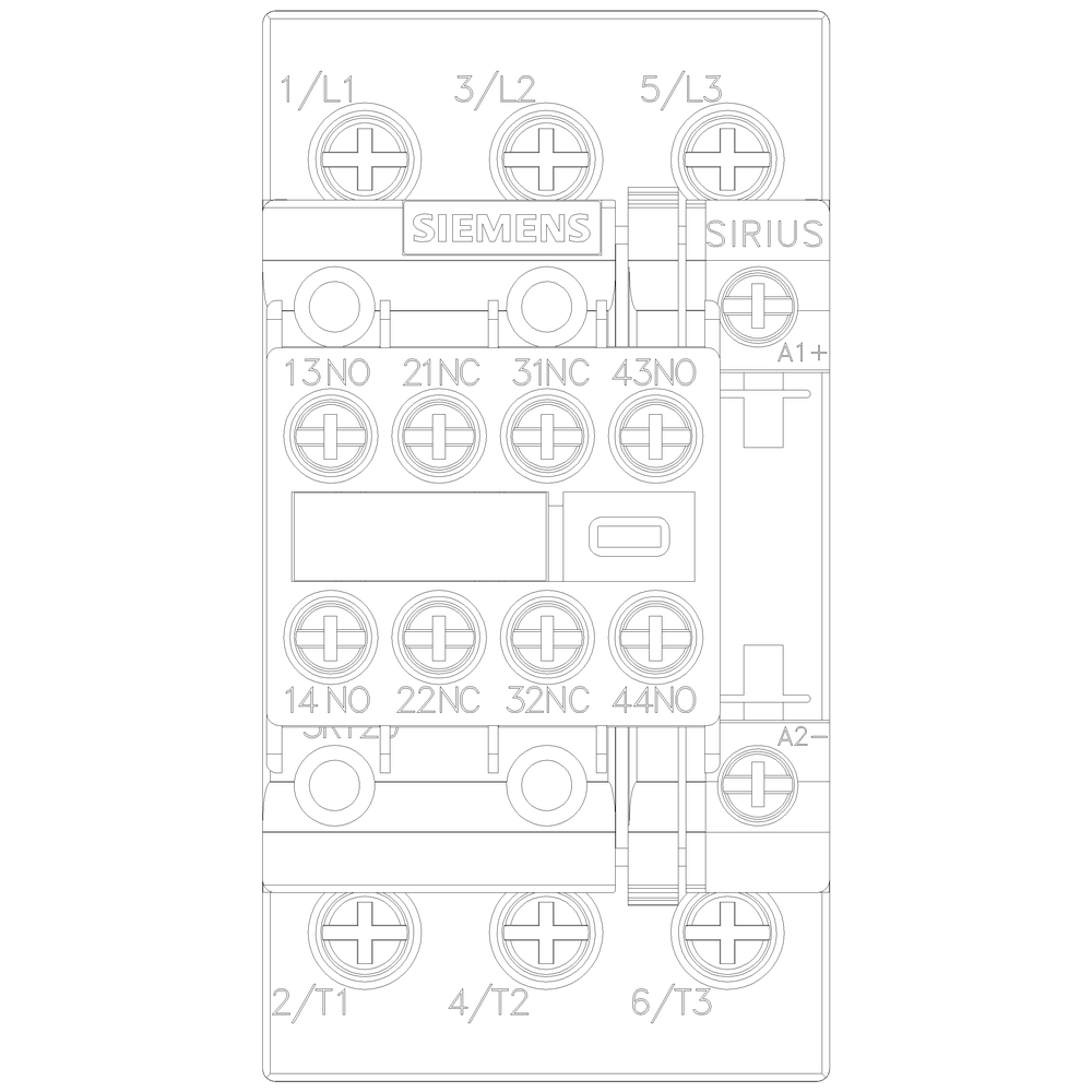 Product image for Siemens 3RT20241BB443MA0 CONTACTOR S0 1