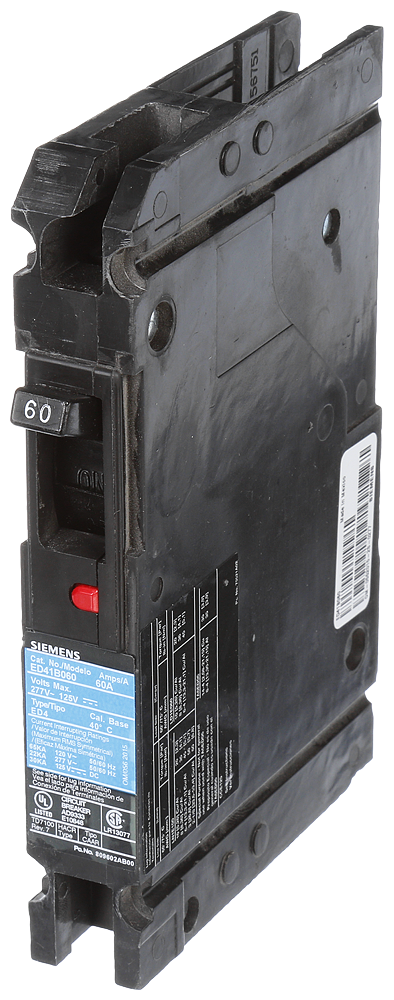 Product image for Siemens ED41B060 MCCB, 1 P, 277