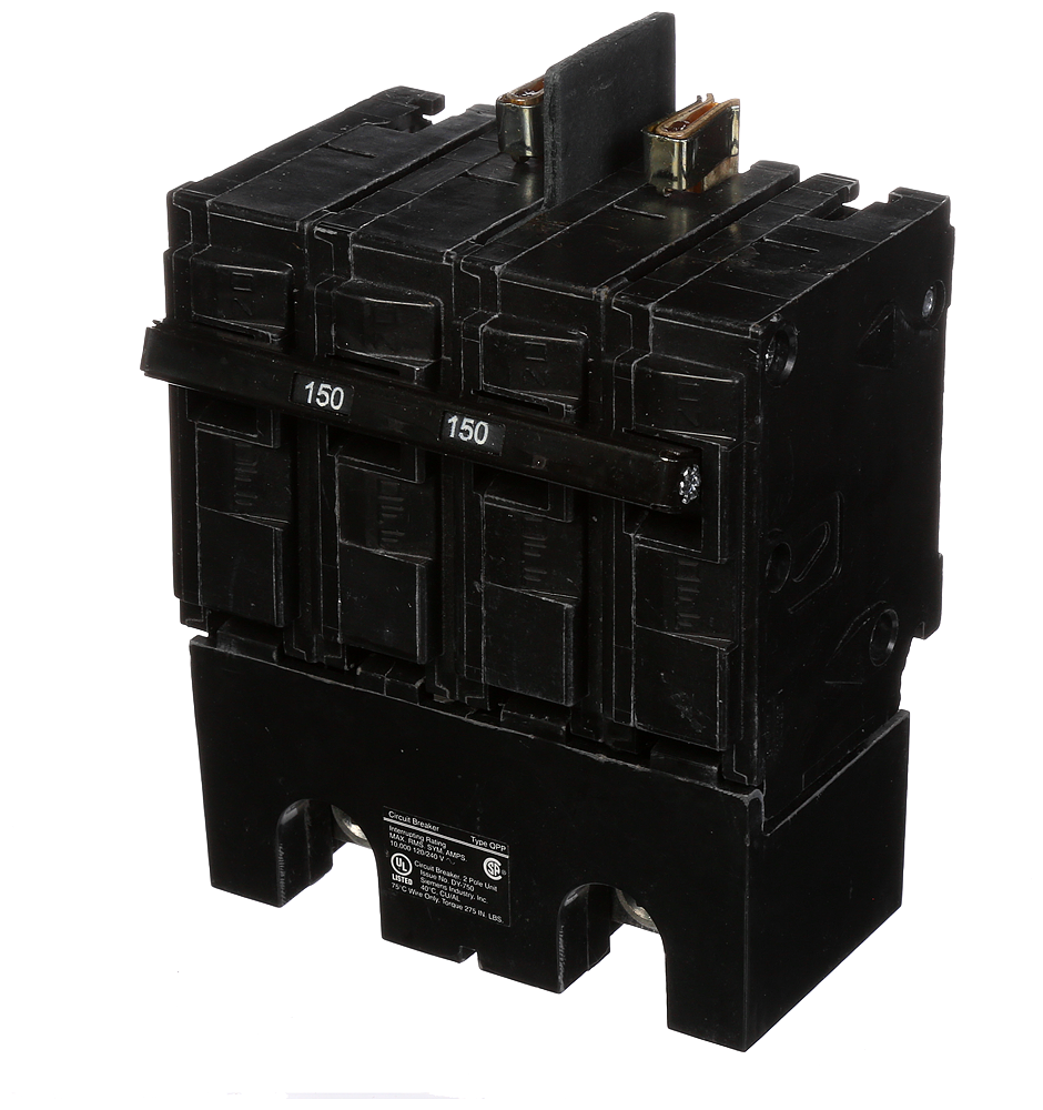 Product image for Siemens Q2150B 2-Pole 120/240 VAC 150 Amp 10 kA Common Trip Molded Case Circuit Breaker
