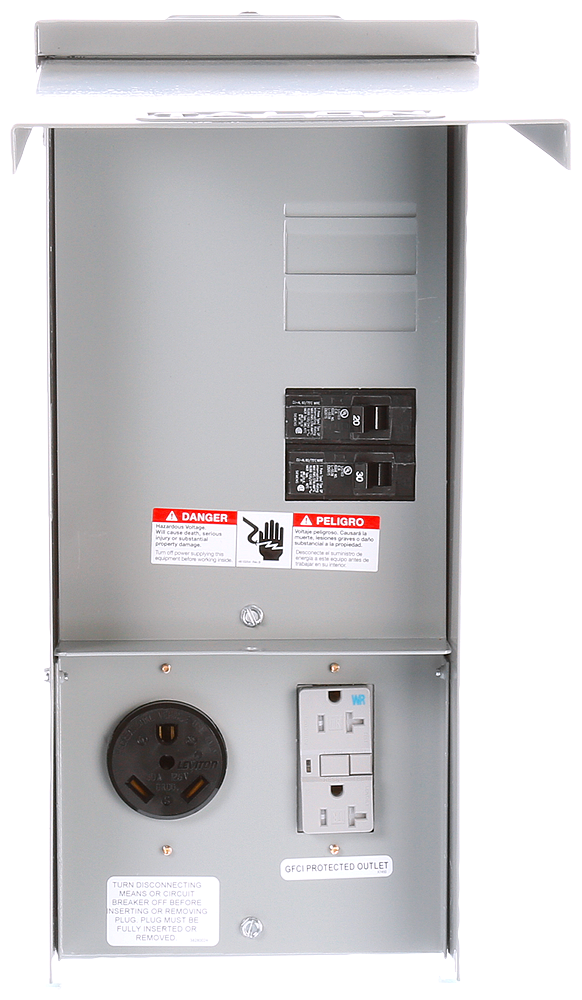Product image for Siemens TL37US 125 Volt 30 Amp Galvanized Steel Power Outlet Panel