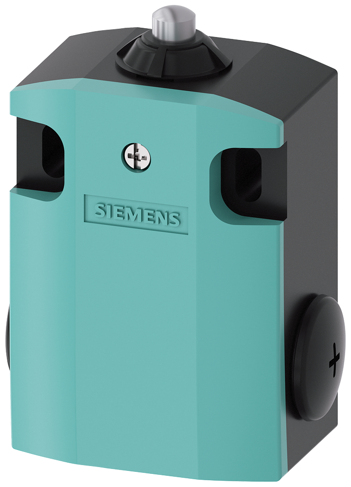 Product image for Siemens 3SE51220CB01 M20 x 1.5 Metal 1NO 1NC Snap Action Plain Plunger Limit Switch