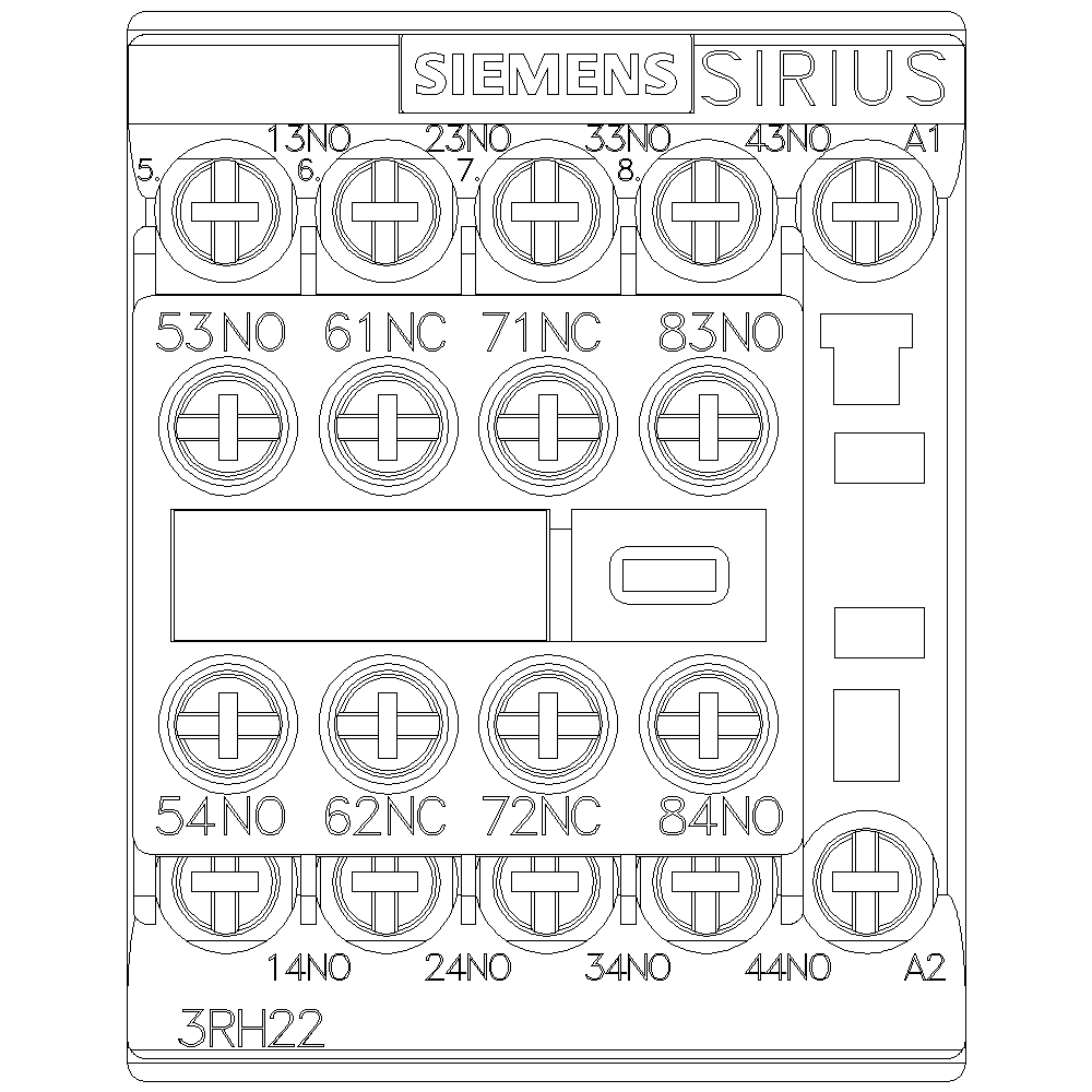 Product image for Siemens 3RH22621BB40 CONTACTOR_AUX_3RH2