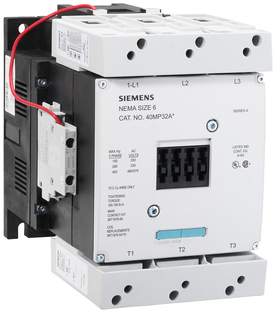 Product image for Siemens 40MP32AH CONTACTOR, SZ6,3PH,OPN