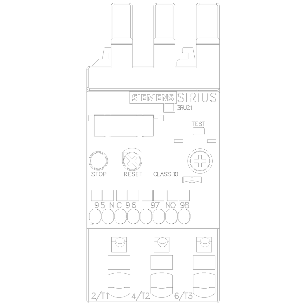 Product image for Siemens 3RU21264DC0 OVERLOAD RELAY CL10