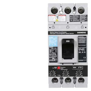 Product image for Siemens FXD63B200L 3-Pole 200 Amp 600 VAC 22 kA ETI Circuit Breaker