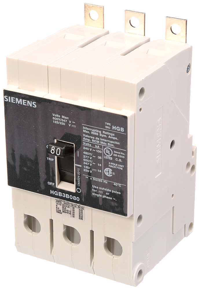Product image for Siemens HGB3B080B BRKR HGB 80A 3P 480Y