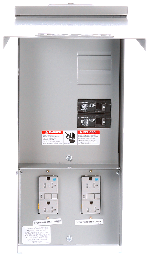 Product image for Siemens TL77US 125 Volt 20 Amp Galvanized Steel Power Outlet Panel