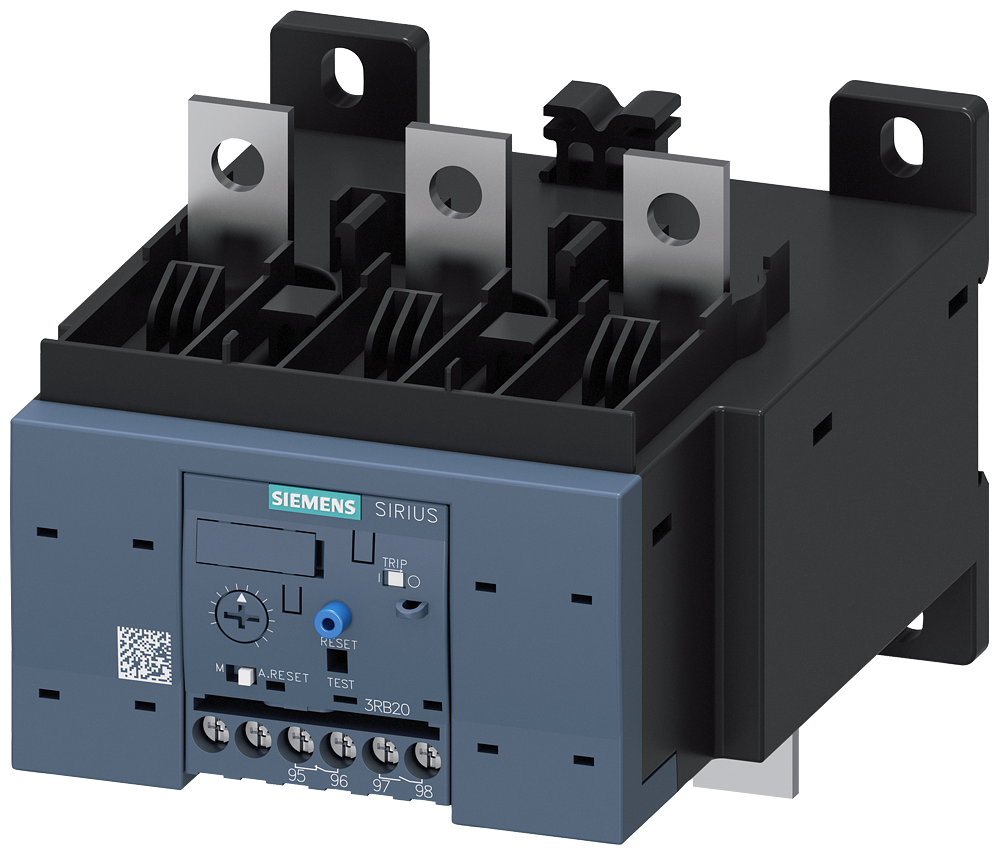 Product image for Siemens 3RB2056-1FC2 1000 VAC 50 to 200 Amp 3-Pole 1NO 1NC Electronic Solid State Overload Relay