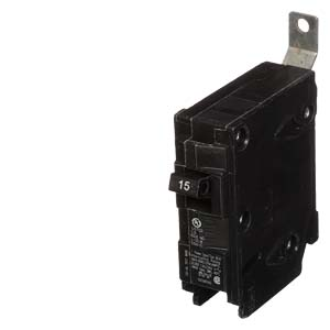 Product image for Siemens B115 1-Pole 15 Amp 120 Volt 10 K Circuit Breaker