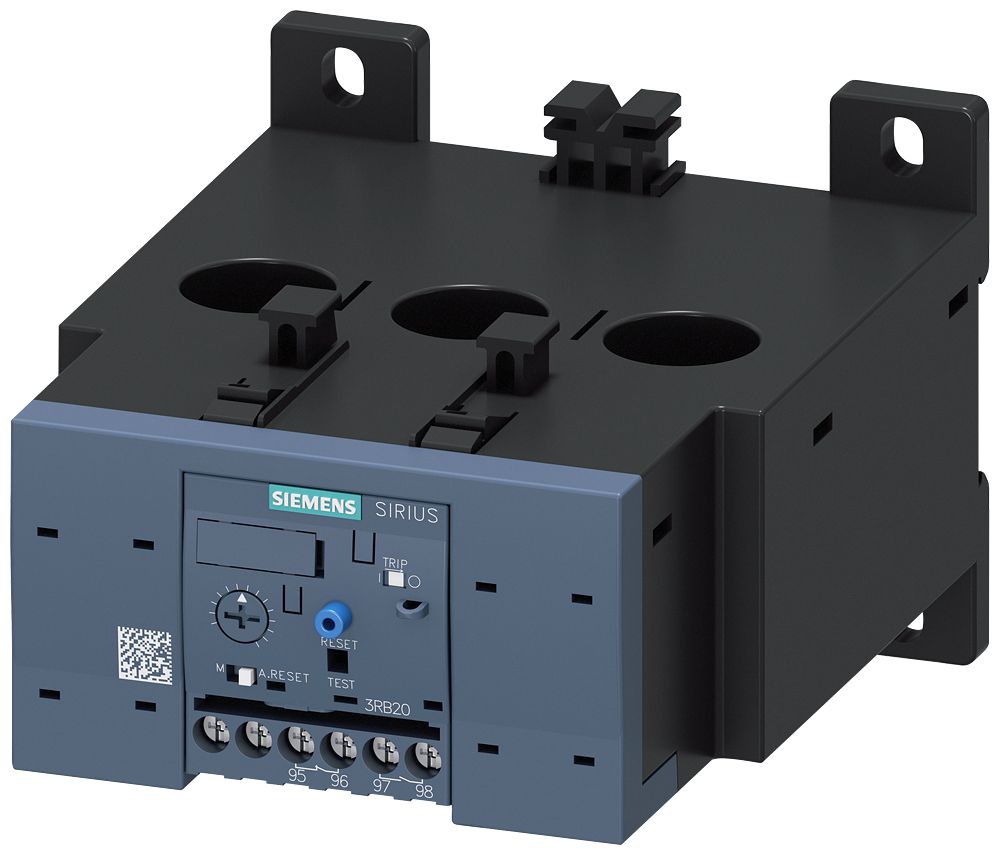 Product image for Siemens 3RB2056-2FW2 1000 VAC 50 to 200 Amp 3-Pole 1NO 1NC Electronic Solid State Overload Relay