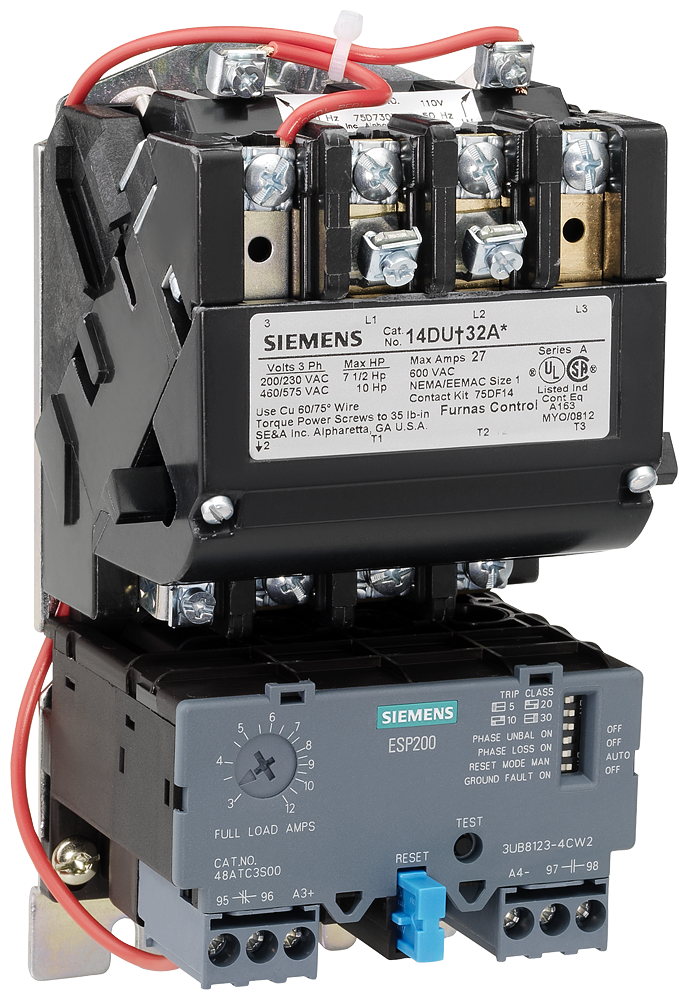 Siemens 14FUF32AA 120/220 to 240 VAC 13 to 52 Amp 25 Hp 3-Phase 3-Pole Size 2 Non-Reversing NEMA Motor Starter Product image for Siemens 14FUF32AA 120/220 to 240 VAC 13 to 52 Amp 25 Hp 3-Phase 3-Pole Size 2 Non-Reversing NEMA Motor Starter