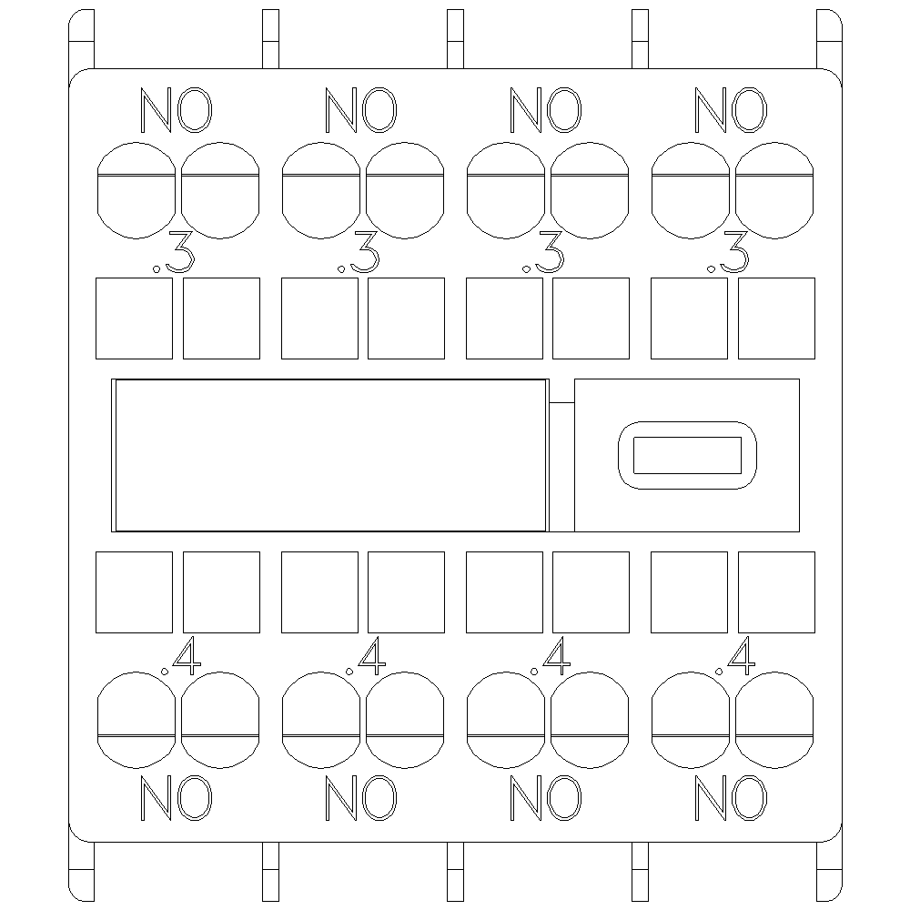 Product image for Siemens 3RH29112FA40 AUX. SWITCH 4NO FO