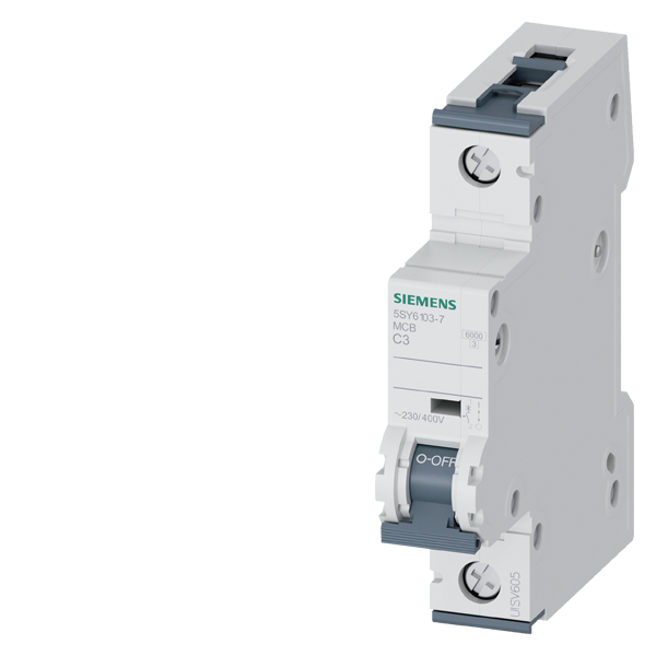 Product image for Siemens 5SY6103-7 3 Amp C Curve 1-Pole Supplementary Protector