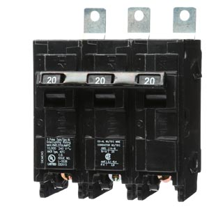 Product image for Siemens B320 3-Pole 20 Amp 240 Volt 10 K Circuit Breaker
