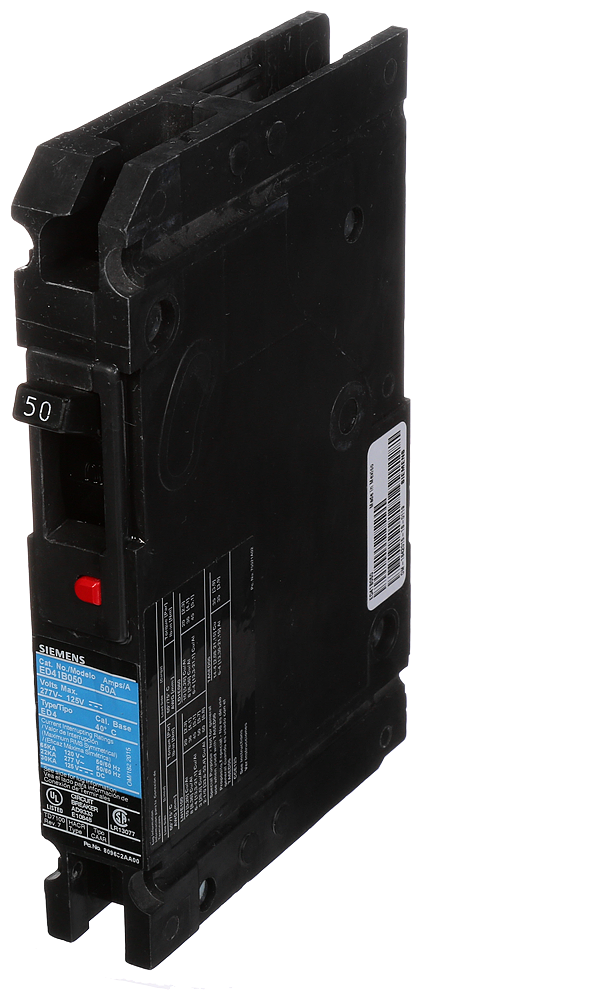 Product image for Siemens ED41B050 MCCB 1 P, 277 V