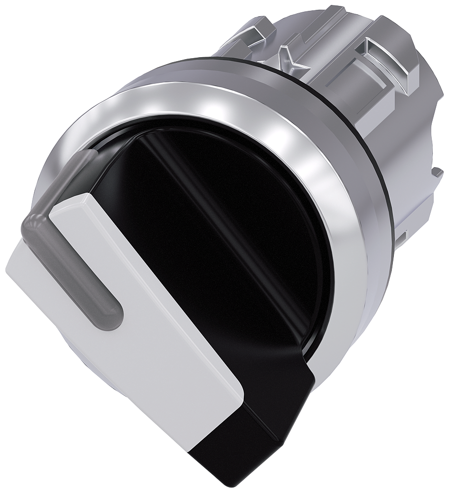 Product image for Siemens 3SU10522BF600AA0 22 mm 2-Position White Plastic Round Illuminated Selector Switch