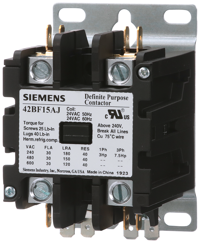 Product image for Siemens 42BF15AJ Contactor, 42DP,30A,2P