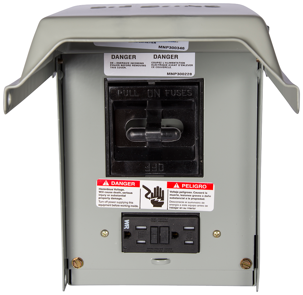 Product image for Siemens WF2060PL 240V 60A 10hp Plastic Fusible AC Disconnect, 1-Phase, NEMA-3R