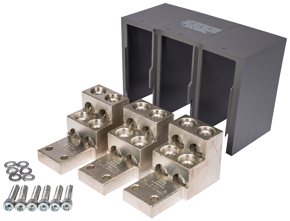 Product image for Siemens 3TA4P8500 3-Lug 1200 Amp 250 to 500 MCM Copper/Aluminum 4-Wire Circuit Breaker Lug Kit