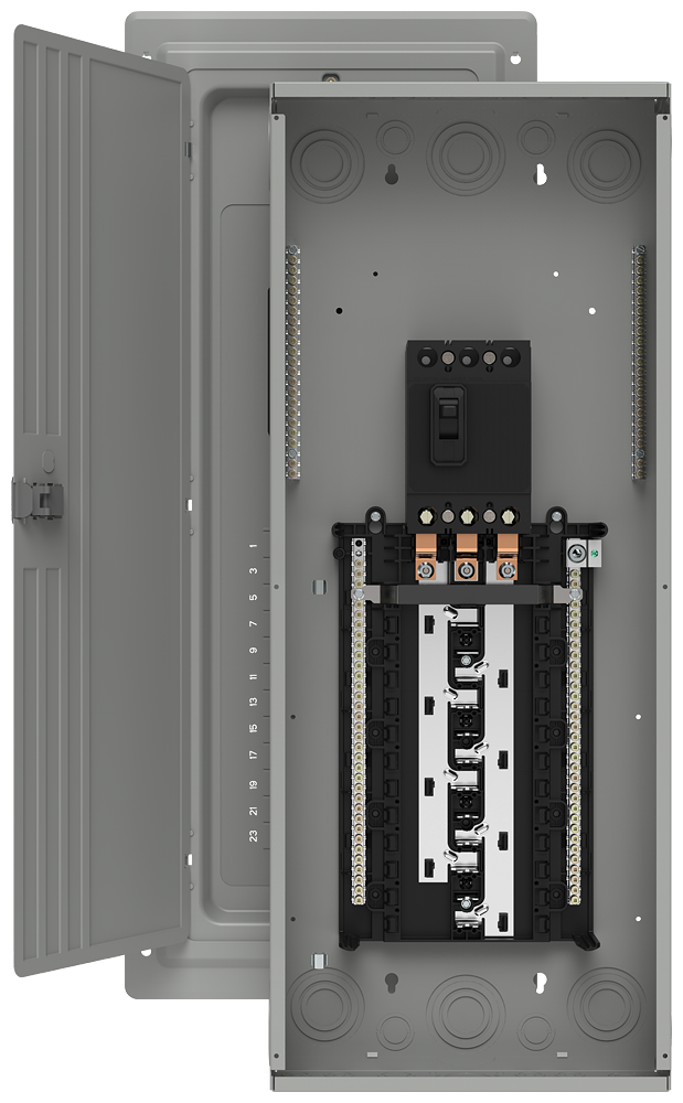 Product image for Siemens P2442B3150CU 120/208/240 VAC 150 Amp 3-Phase 3/4-Wire NEMA 1 Main Breaker/Convertible Load Center