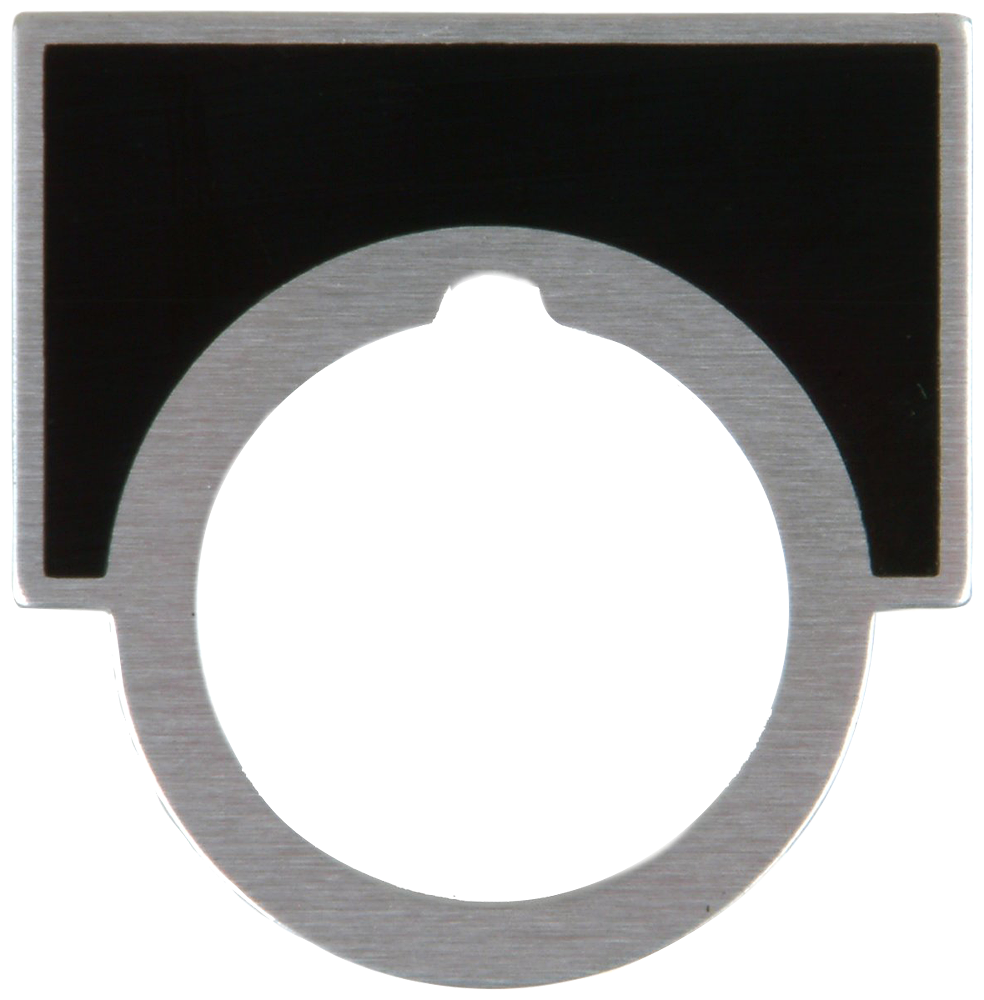 Product image for Siemens 52NL02B 2 x 1-7/16 Inch Blank Black Large Push Button Legend Plate