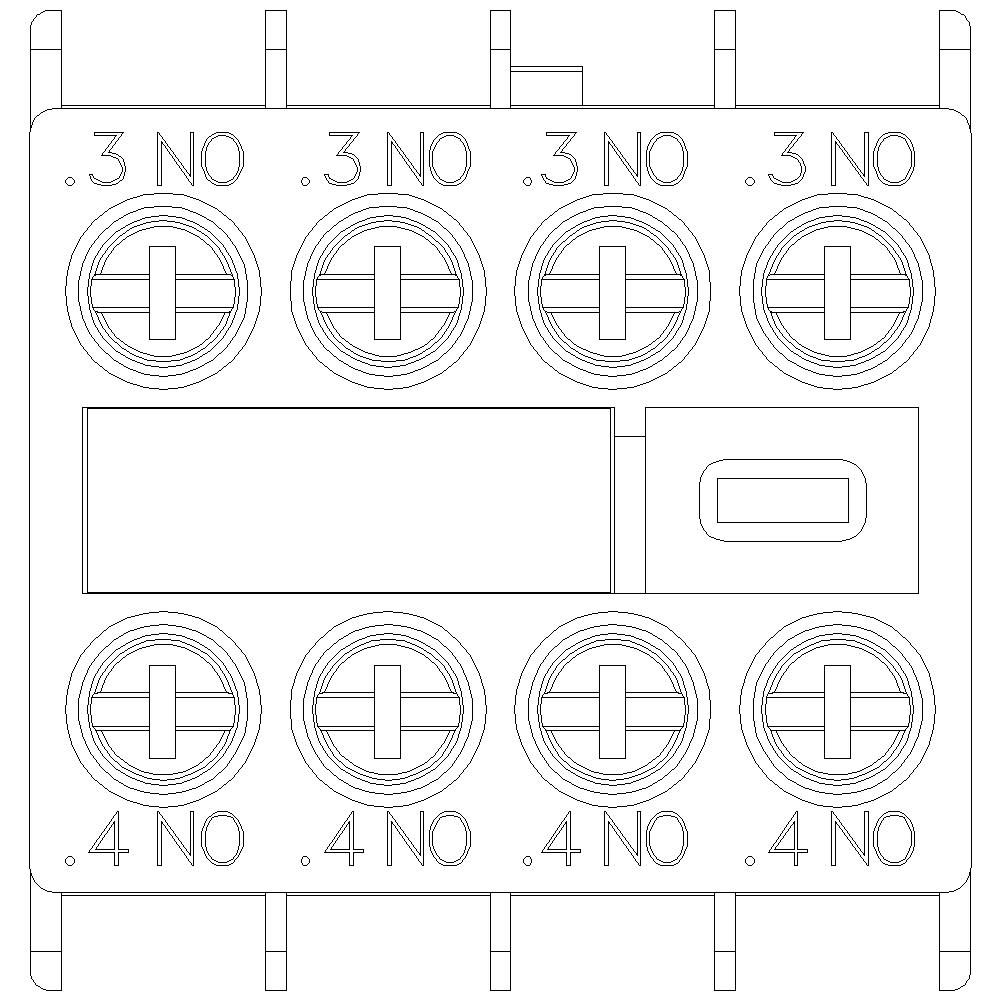 Product image for Siemens 3RH29111FA40 AUX. SWITCH 4NO FO