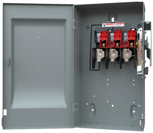 Product image for Siemens HNF262 480/600 VAC 250/600 VDC 60 Amp 2-Pole 2-Wire NEMA 1 Heavy Duty Non-Fusible Safety Switch