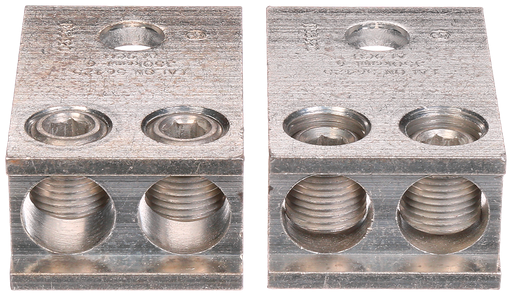Product image for Siemens H56425 9/16 x 5/16 Inch Stud/Allen 6 AWG to 350 MCM 2-Conductor Tinned Aluminum 1-Hole Connector Lug