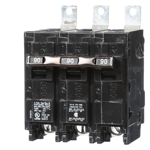 Product image for Siemens B390 3-Pole 90 Amp 240 Volt 10 K Circuit Breaker