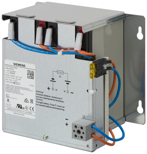 Product image for Siemens 6EP19356ME21 27 VDC 7 Ah Service Free Sealed Lead-Acid Uninterruptible Power Supply Battery Module