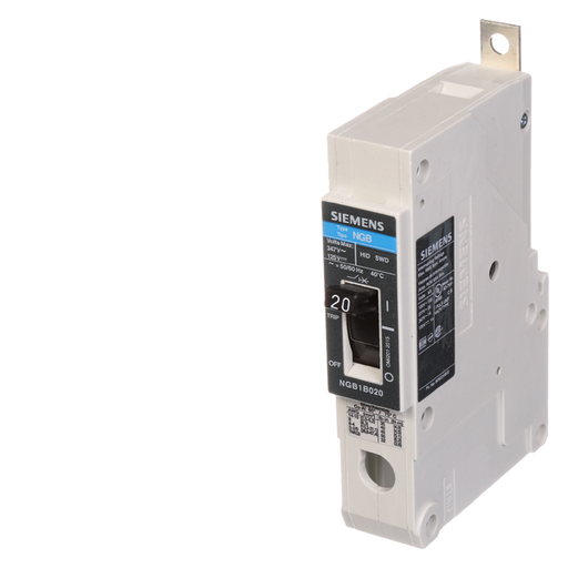 Product image for Siemens NGB1B020B 1-Pole 20 Amp 347 Volt 14 kA Molded Case Circuit Breaker