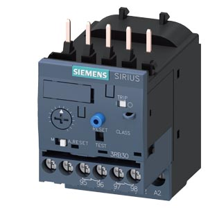 Product image for Siemens 3RB30161NB0 690 VAC 0.32 to 1.25 Amp 3-Pole 1NO 1NC Electronic Solid State Overload Relay
