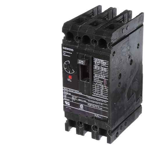 Product image for Siemens ED63A125 600 Volt 125 Amp 3-Pole Circuit Breaker with ETI Lugs