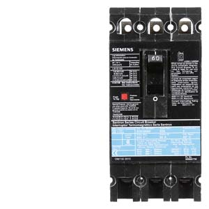 Product image for Siemens ED63B060 3-Pole 60 Amp 600 Volt 18 kA Circuit Breaker Lug