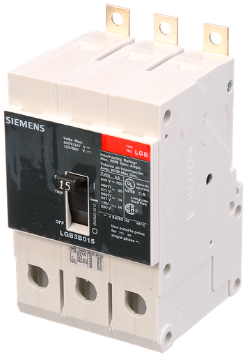 Product image for Siemens LGB3B015B BRKR LGB 15A 3P 480Y