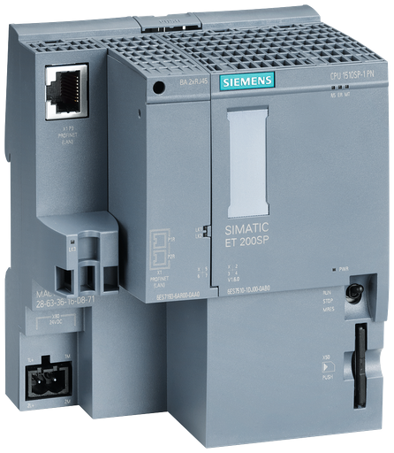 Product image for Siemens 6ES75101DJ010AB0 CPU 1510SP-1 PN, 100KB PROG./750KB DATA